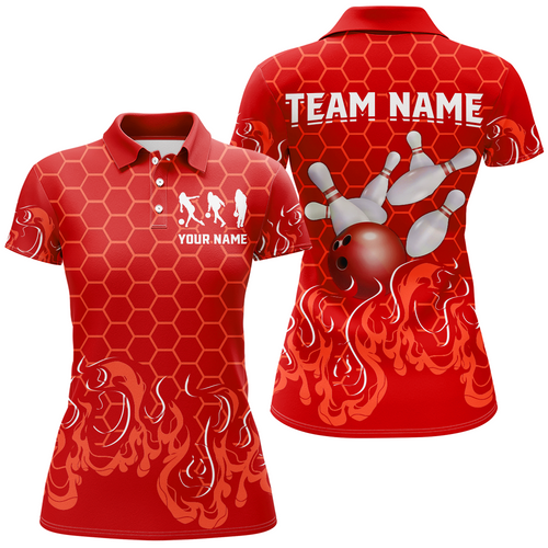 Personalized Polo Shirt for Bowlers Bowling Shirt for Women Bowling Team League QZT406