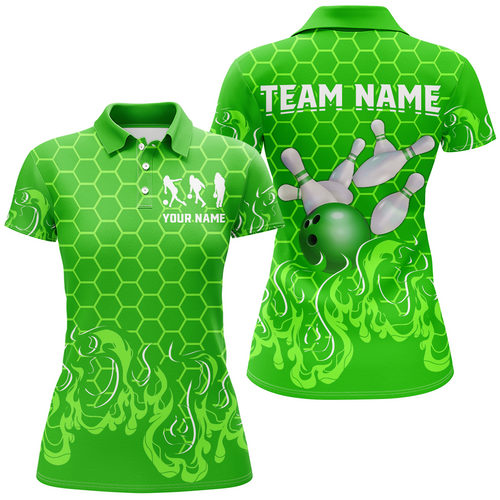 Personalized Polo Shirt for Bowlers Bowling Shirt for Women Bowling Team League QZT406
