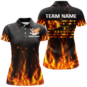 Custom Bowling Green Kentucky for Women, Polo Bowling Shirts,  Team Shirt Bowling Pin And Ball QZT306