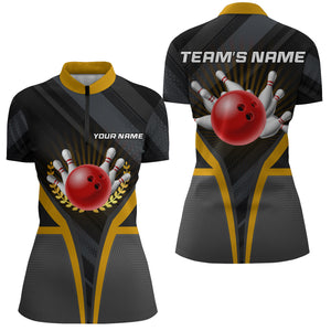 Custom Bowling Shirt for Men and Women Bowling Jersey Bowling Team League Polo & Quarter-Zip Shirt QZT5