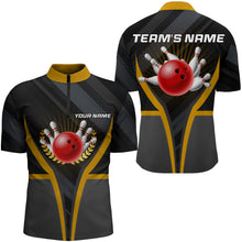 Load image into Gallery viewer, Custom Bowling Shirt for Men and Women Bowling Jersey Bowling Team League Polo &amp; Quarter-Zip Shirt QZT5