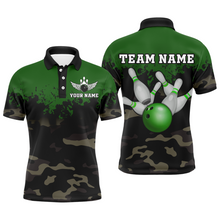 Load image into Gallery viewer, Personalized 3D Polo Bowling Team Shirts Men Camouflage Bowling Jersey Multicolor QZT503