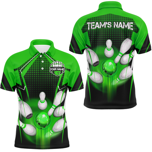 Personalized Bowling Shirts for Men Polo 3D Bowling Team League Bowling Gifts QZT423