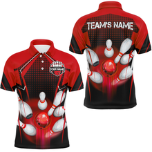 Load image into Gallery viewer, Personalized Bowling Shirts for Men Polo 3D Bowling Team League Bowling Gifts QZT423