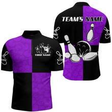 Load image into Gallery viewer, Quarter Zip Bowling Shirts Customized  Bowling Team League for Men QZT425