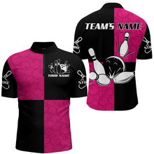 Load image into Gallery viewer, Quarter Zip Bowling Shirts Customized  Bowling Team League for Men QZT425