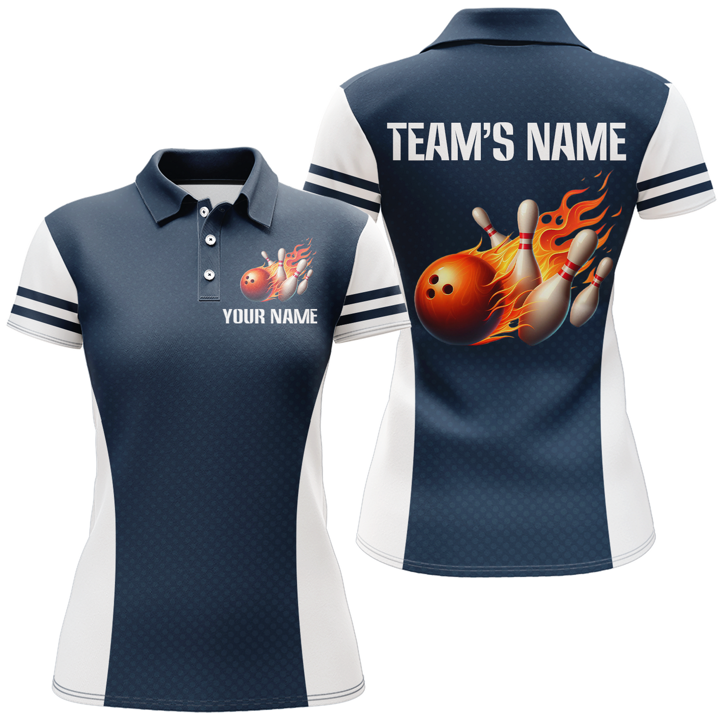 Personalized Bowling Shirt for Women Custom Bowling Jersey Bowling Team League Polo Shirt QZT213