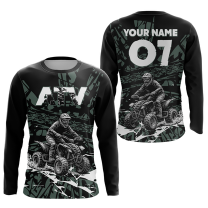 Custom ATV Motocross Jersey Green Quad Bike Shirt Men Women Kid Racing Off-Road MHT201