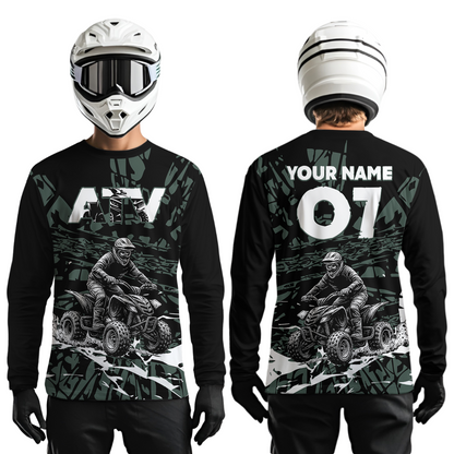 Custom ATV Motocross Jersey Green Quad Bike Shirt Men Women Kid Racing Off-Road MHT201
