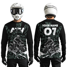 Load image into Gallery viewer, Custom ATV Motocross Jersey Green Quad Bike Shirt Men Women Kid Racing Off-Road MHT201