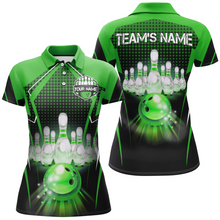 Load image into Gallery viewer, Custom Bowling Shirt with Name Bowling Team Jersey Bowling Polo Shirt Women QZT59