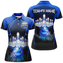 Load image into Gallery viewer, Custom Bowling Shirt with Name Bowling Team Jersey Bowling Polo Shirt Women QZT59