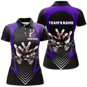 Custom Bowling Shirt for Women Bowling Jersey Bowling Team League Polo Shirt QZT106