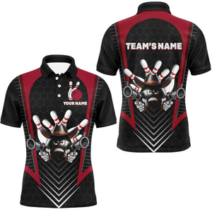 Custom Bowling Shirt for Men Bowling Jersey Bowling Team League Polo Shirt QZT106