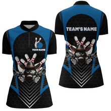 Load image into Gallery viewer, Custom Bowling Shirt for Women Bowling Jersey Bowling Team League Quarter-Zip Shirt QZT106