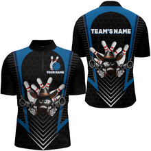 Load image into Gallery viewer, Custom Bowling Shirt for Men  Bowling Jersey Bowling Team League Quarter-Zip Shirt QZT106