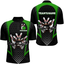 Load image into Gallery viewer, Custom Bowling Shirt for Men  Bowling Jersey Bowling Team League Quarter-Zip Shirt QZT106