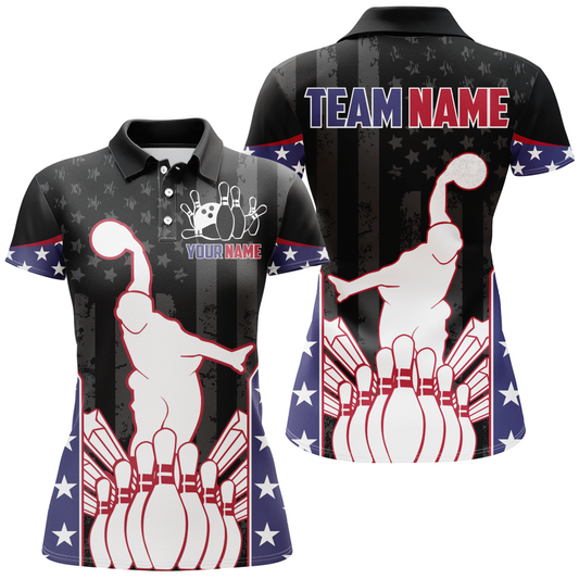 Personalized Bowling Shirts for Women Bowling Team League Polo Bowling Shirts QZT439