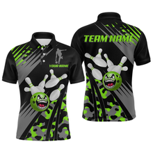 Load image into Gallery viewer, Personalized Green Crazy Bowling Shirt Polo Bowling Jersey Bowling Outfit QZT609