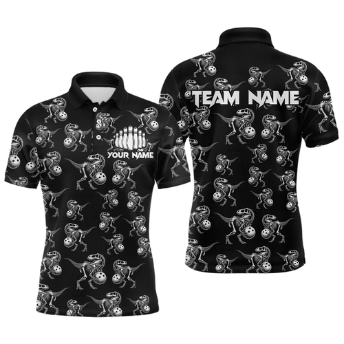 Custom Dinosaur Bowling Shirt for Men And Women Quarter-Zip Bowling League Bowling Outfit QZT633