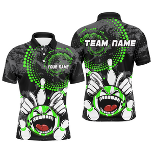 Custom Funny Bowling Shirts for Men Multicolor Bowling Team Jersey Polo Bowling League QZT480