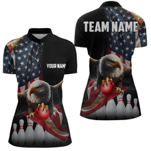 Load image into Gallery viewer, Custom Eagle Bowling Team Jersey American Bowling Quartar-Zip Shirt for Men Women QZT636