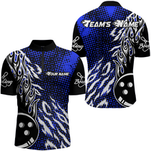 Load image into Gallery viewer, Personalized 3D Men&#39;s Bowling Team Jersey Bowling Shirt American Bowling Quarter-Zip Shirt QZT43-8