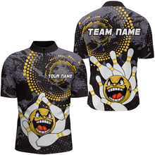 Load image into Gallery viewer, Personalized Bowling Shirts for Men 1/4 Zip Camo Bowling Jersey Bowling Uniform QZT446