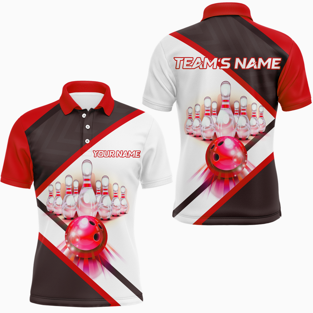 Custom Bowling Shirt for Men, Personalized Bowling Jersey, Men's Bowling Polo Shirt QZT41