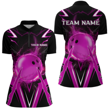 Load image into Gallery viewer, Personalized Bowling Team Shirts for Women Quarter Zip Bowling Multicolor QZT455