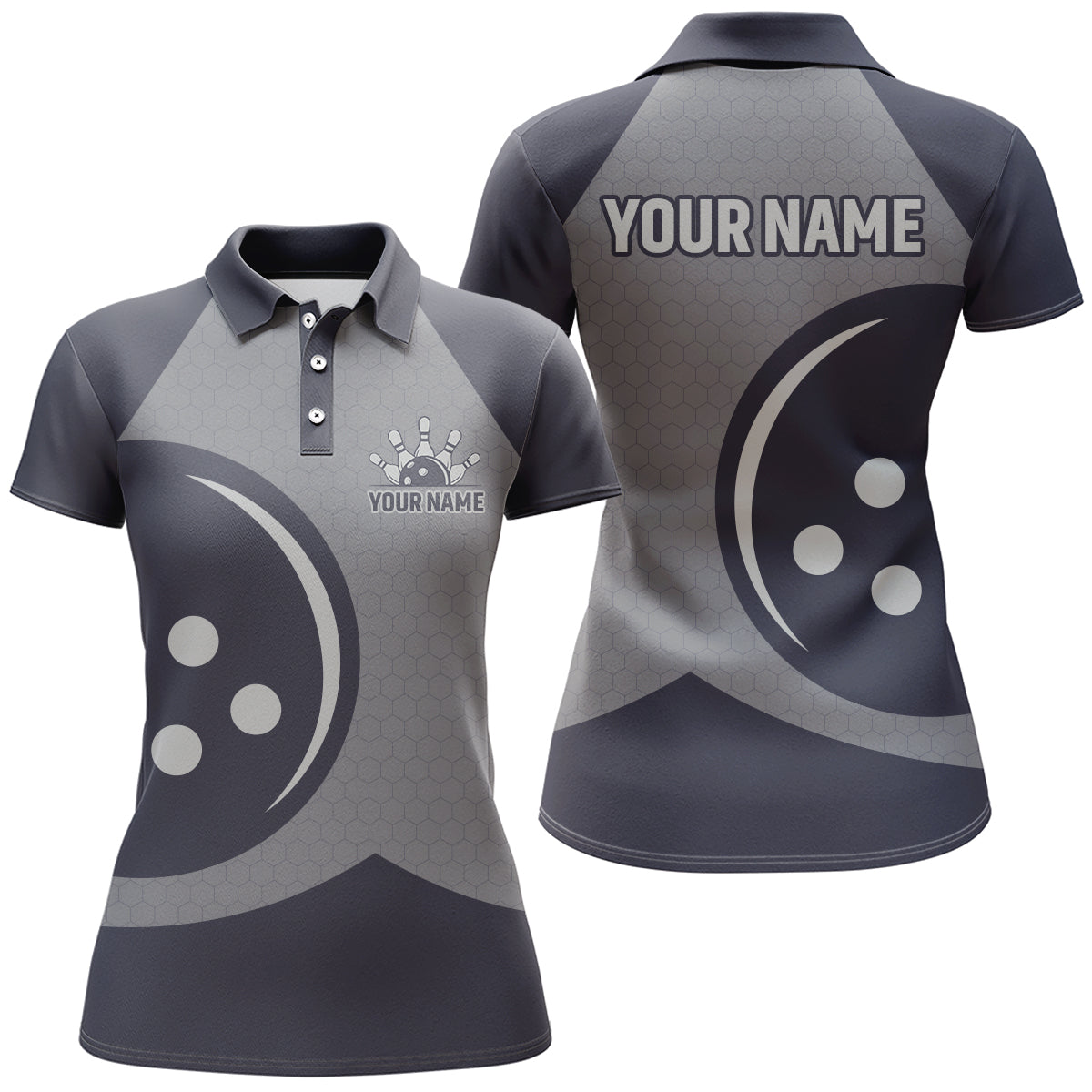 Personalized 3D Women's Bowling Team Jersey Bowling Shirt American Bowling Polo Shirt QZT56-1