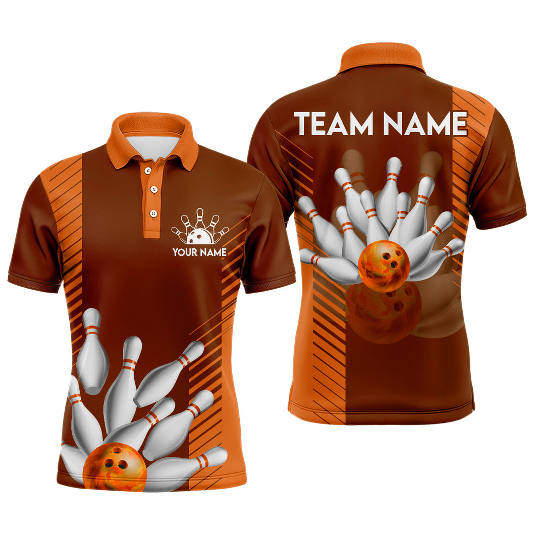 Personalized Bowling Shirt for Men Custom Bowling Jersey Bowling Team Polo Shirt QZT110