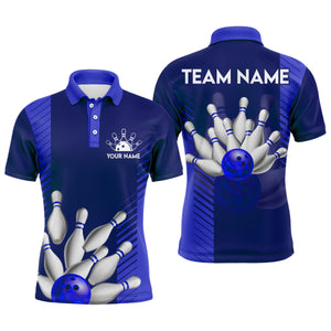 Personalized Bowling Shirt for Men Custom Bowling Jersey Bowling Team Polo Shirt QZT110