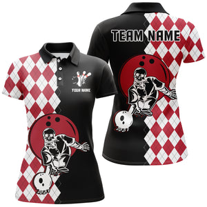 Custom Bowling Shirt for Women Skull Bowling Jersey Bowling Team League Polo Shirt QZT34