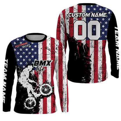 American Bicycle Jersey UPF30+ Patriotic BMX Racing Off-Road Adult&Kid BMX Life Jersey| LUT01