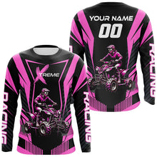 Load image into Gallery viewer, Pink ATV Motocross Jersey Men Youth Upf30+ Custom Quad Bike Shirt Boys Girls Extreme Off-Road PDT898