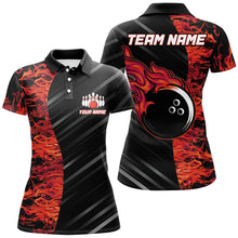 Load image into Gallery viewer, Red Flames Bowling Jersey Men Women Custom Bowling Polo Shirt For Team BDT487