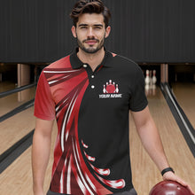 Load image into Gallery viewer, Personalized Red Bowling Team Jersey For Men &amp; Women Custom Bowling Polo Shirt BDT457