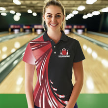 Load image into Gallery viewer, Personalized Red Bowling Team Jersey For Men &amp; Women Custom Bowling Polo Shirt BDT457