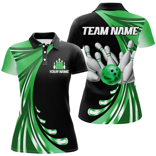 Personalized Green Bowling Team Jersey For Men & Women Custom Bowling Polo Shirt BDT457