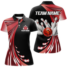 Load image into Gallery viewer, Personalized Red Bowling Team Jersey For Men &amp; Women Custom Bowling Polo Shirt BDT457