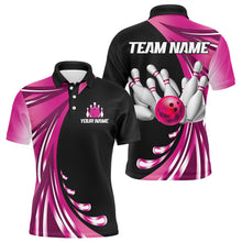 Load image into Gallery viewer, Personalized Pink Bowling Team Jersey For Men &amp; Women Custom Bowling Polo Shirt BDT457
