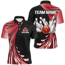 Load image into Gallery viewer, Personalized Red Bowling Team Jersey For Men &amp; Women Custom Bowling Polo Shirt BDT457