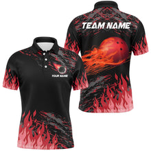 Load image into Gallery viewer, Red Flame Bowling Polo Shirts Men And Women Custom Bowling Team Jersey Unisex Uniform Bowlers BDT523