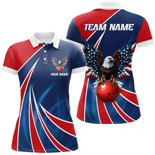 Load image into Gallery viewer, Eagle Bowling Shirts Men Women Personalized Polo Bowling Team Jersey Red Blue BDT493