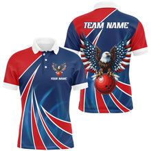 Load image into Gallery viewer, Eagle Bowling Shirts Men Women Personalized Polo Bowling Team Jersey Red Blue BDT493