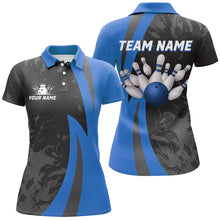Load image into Gallery viewer, Custom Bowling Shirt Men Women Blue Camo Bowling Team Jersey Polo Bowling Shirts Unisex BDT592