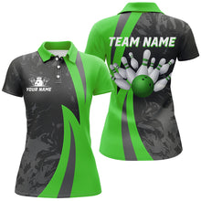 Load image into Gallery viewer, Custom Bowling Shirt Men Women Green Camo Bowling Team Jersey Polo Bowling Shirts Unisex BDT592