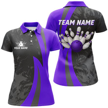 Load image into Gallery viewer, Custom Bowling Shirt Men Women Purple Camo Bowling Team Jersey Polo Bowling Shirts Unisex BDT592