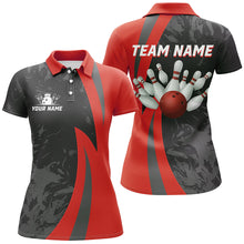 Load image into Gallery viewer, Custom Bowling Shirt Men Women Red Camo Bowling Team Jersey Polo Bowling Shirts Unisex BDT592